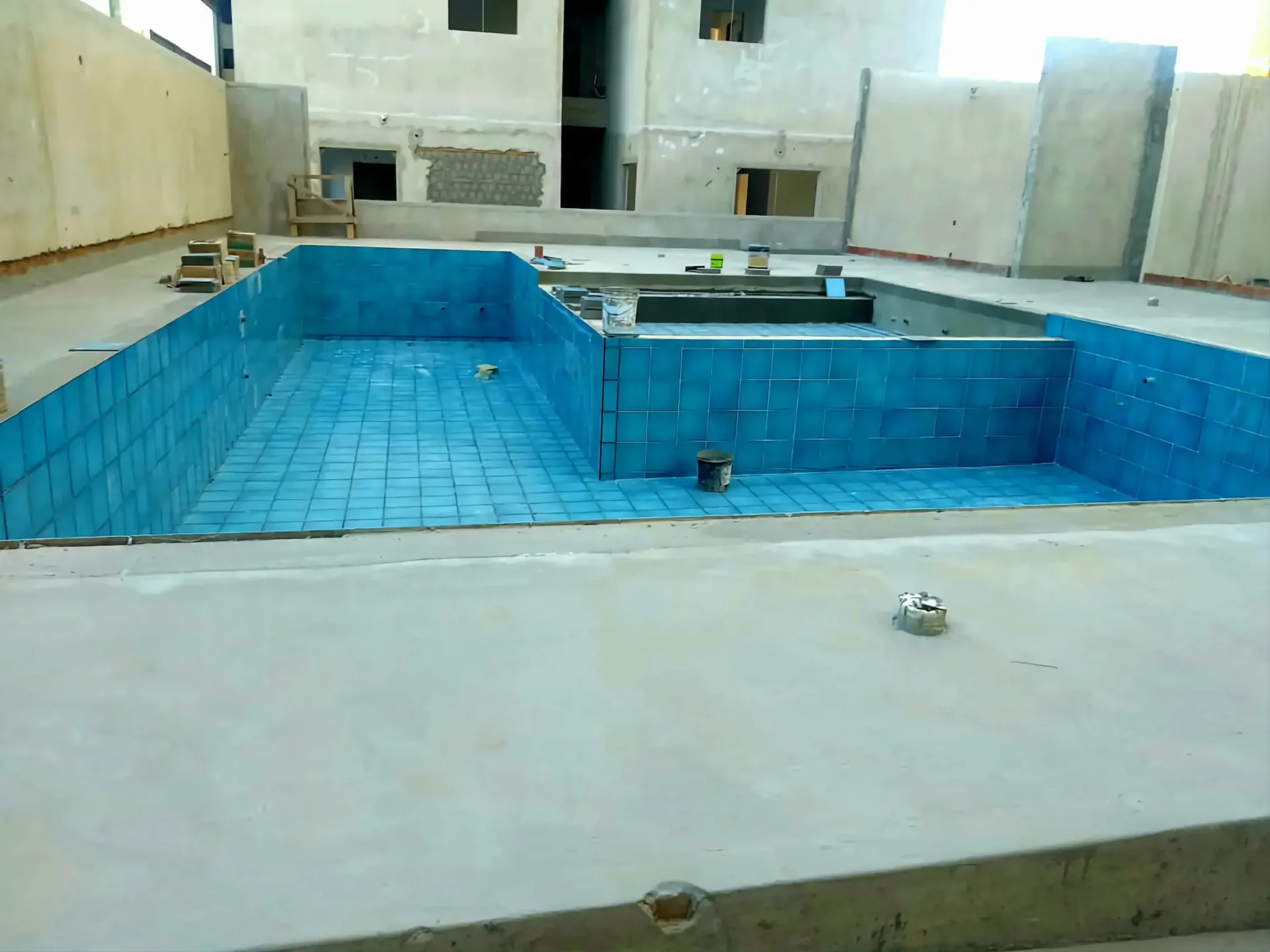 Impermeabilização da Piscina com AcabamentosEdifício Rio Mauá